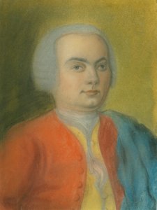 Carl Philipp Emanuel Bach pasztell portréja alkotó: Gottlieb Friedrich Bach